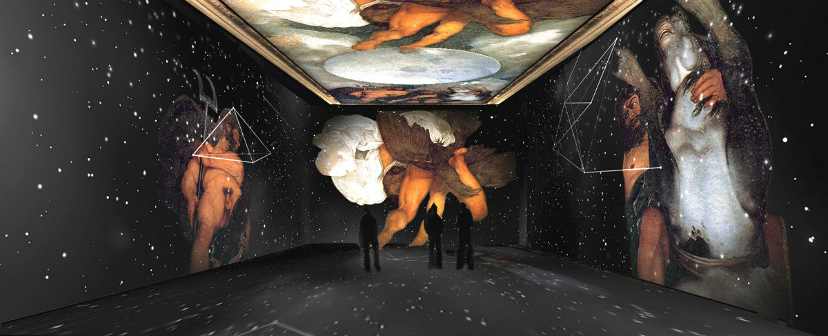 Caravaggio a Milano in mostra a La Permanente: nell'immagine una delle esposizioni della mostra Caravaggio oltre la tela: La mostra immersiva