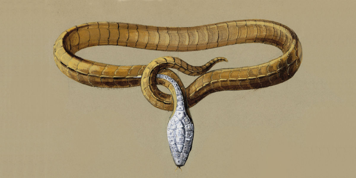 Boucheron Gioielli: bozzetto della collana Serpent Bohème