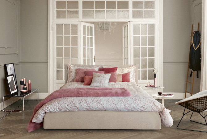 LA PERLA HOME Vola con me, raso di puro cotone tinto e sovrastampato