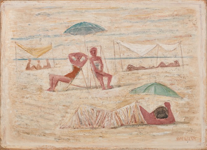 Massimo Campigli, Donne sulla spiaggia, est. 30,000-40,000€ - Photo Credit: Sotheby's Massimo Campigli, Donne sulla spiaggia, est. 30,000-40,000€ - Photo Credit: Sotheby's