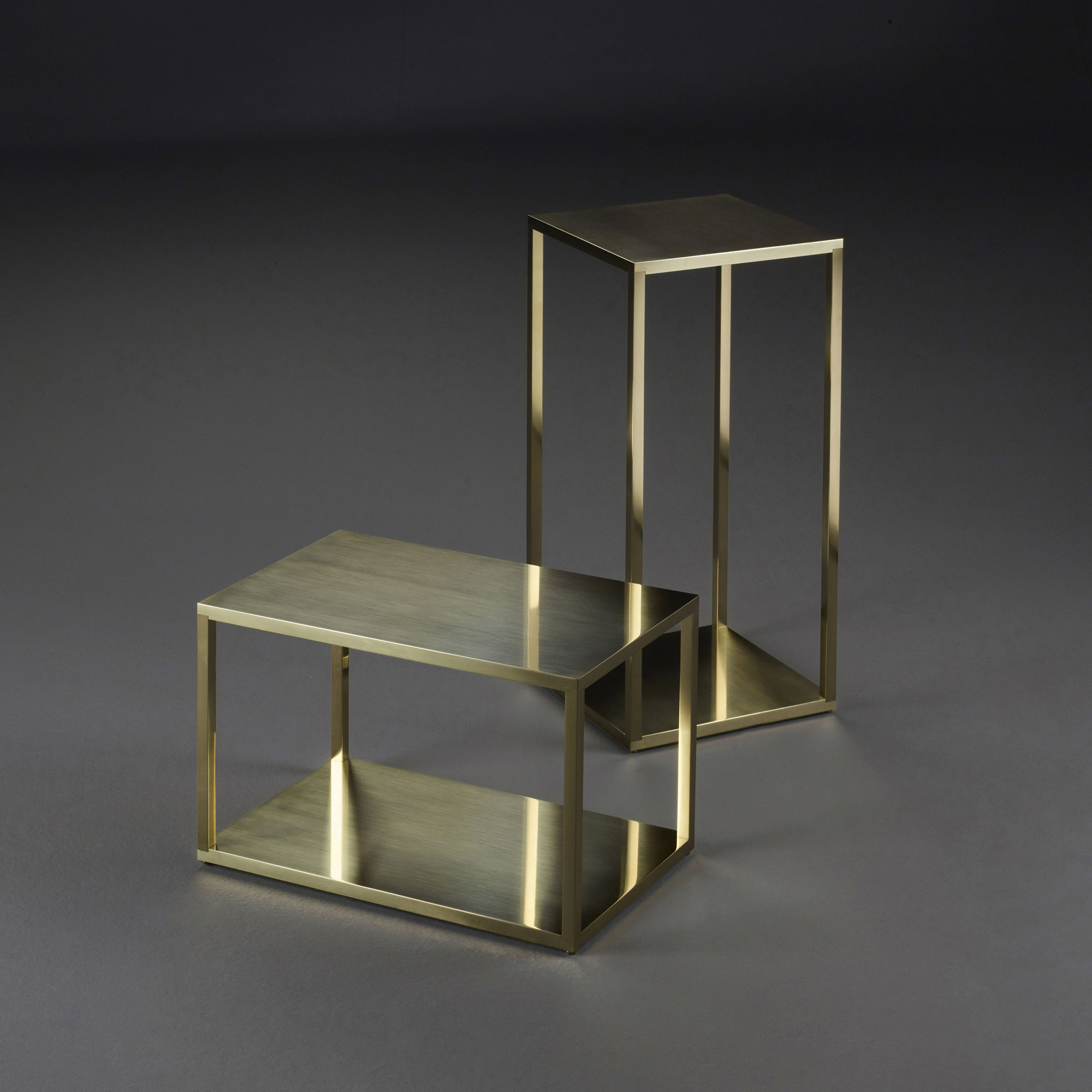 Luccicante, small tables; design by Romeo Sozzi - Photo Credit: Promemoria