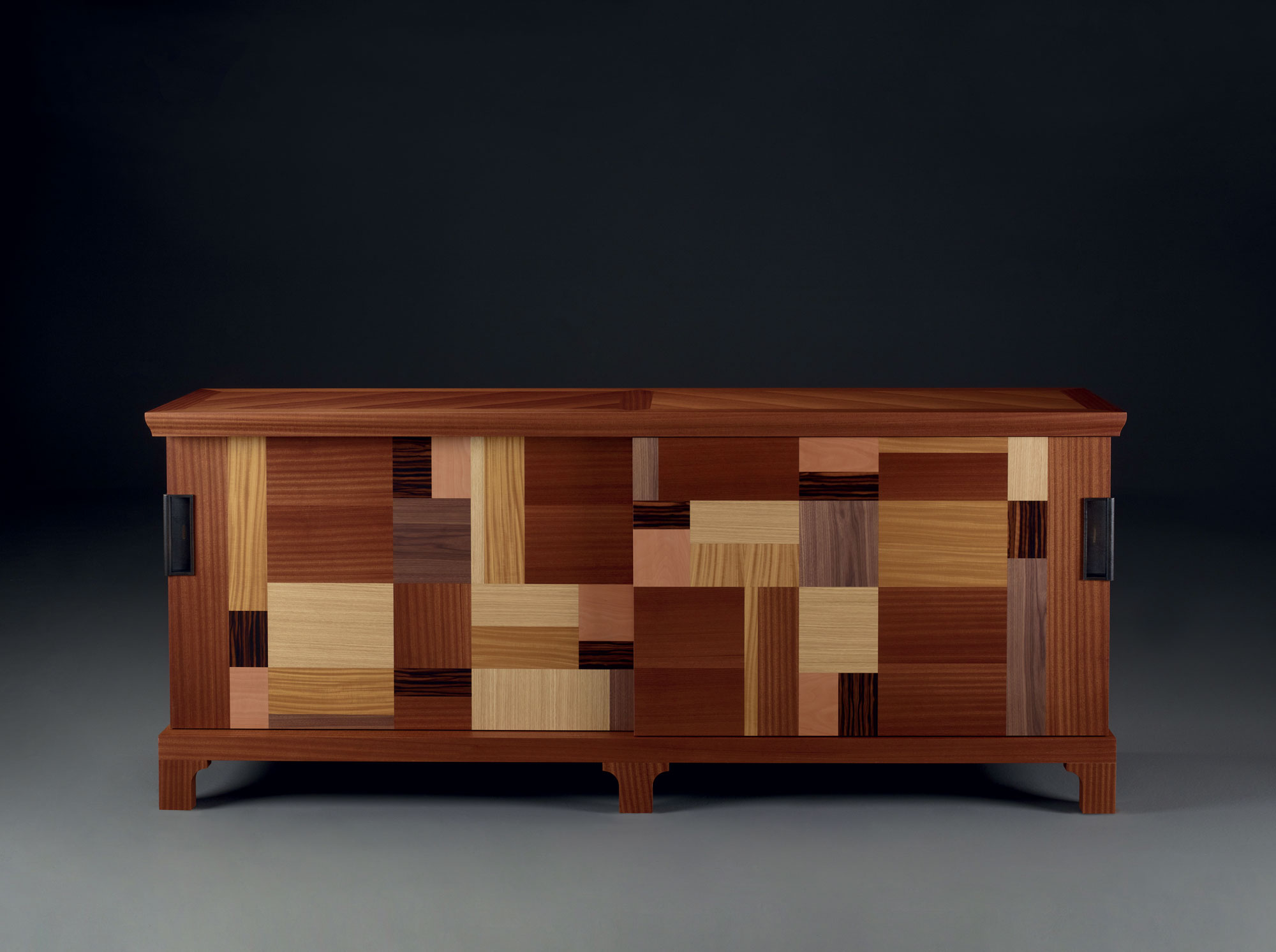 Oolong, low cabinet with sliding doors; design by Romeo Sozzi - Photo Credit: Promemoria